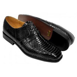 Giorgio Brutini "Slaton" Black All-Over Genuine Snake Skin Shoes